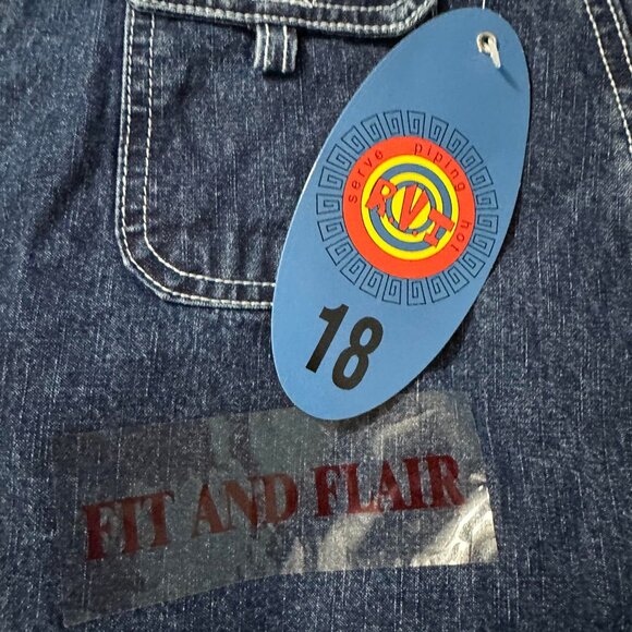 R.V.T serve piping hot NWT women's 18 vintage y2k retro fit and flare jeans - Picture 4 of 7